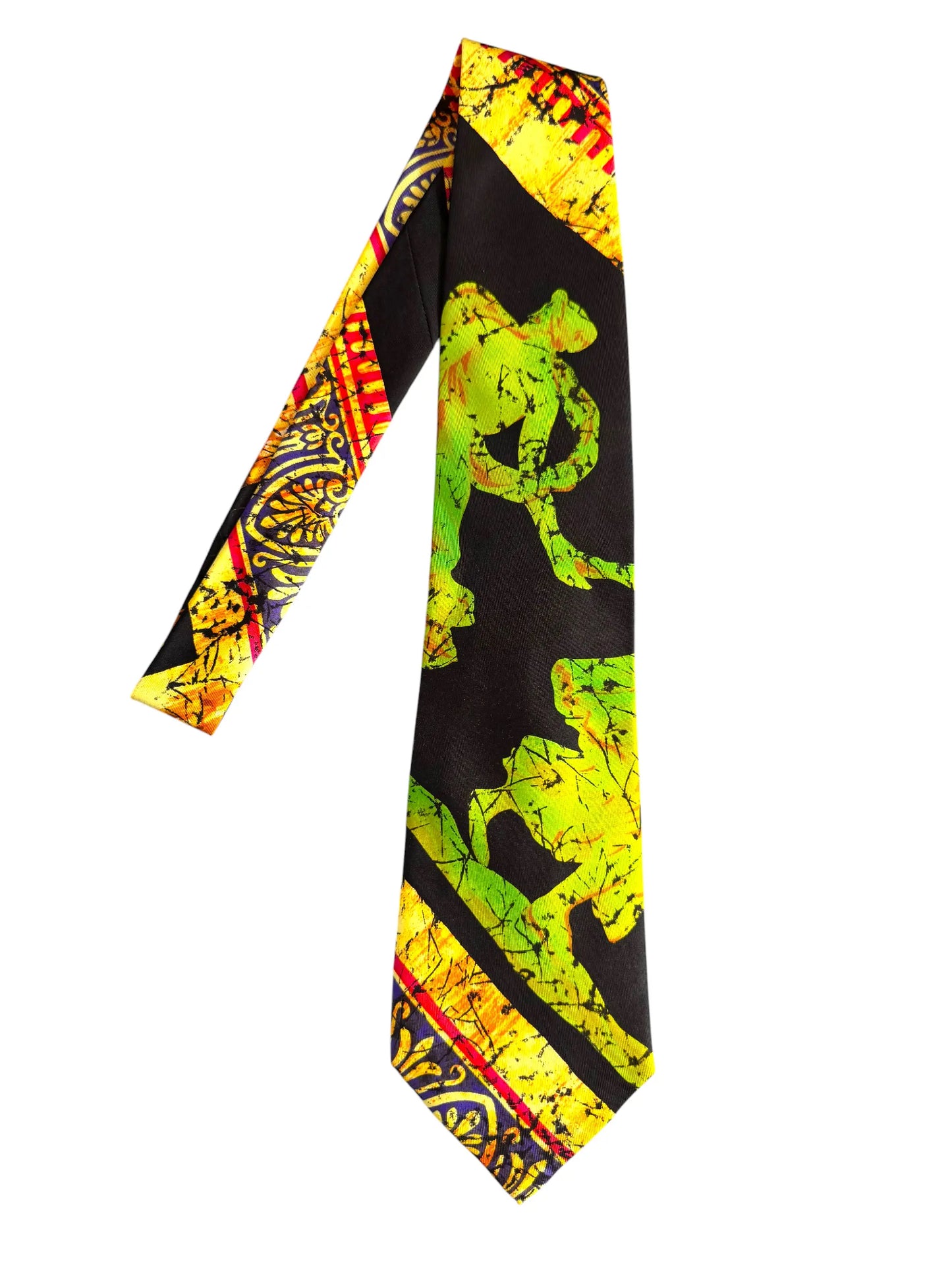 Gianni Versace cravatta vintage seta fantasia pop art Made in Italy