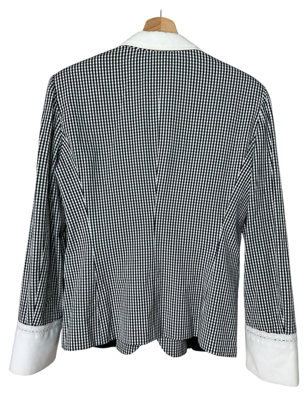Moschino cheap and chic blazer vichy bianco e nero (M)
