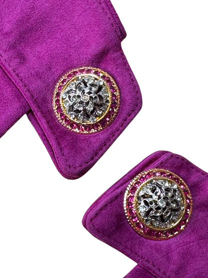 Guanti Gianni Versace vintage in suede