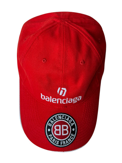 Cappellino Balenciaga rosso – Taglia L (59 cm) – Made in Italy