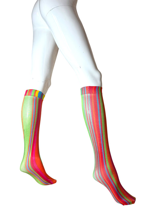 Calze lunghe donna Versace multicolor – nuove senza etichetta interna
