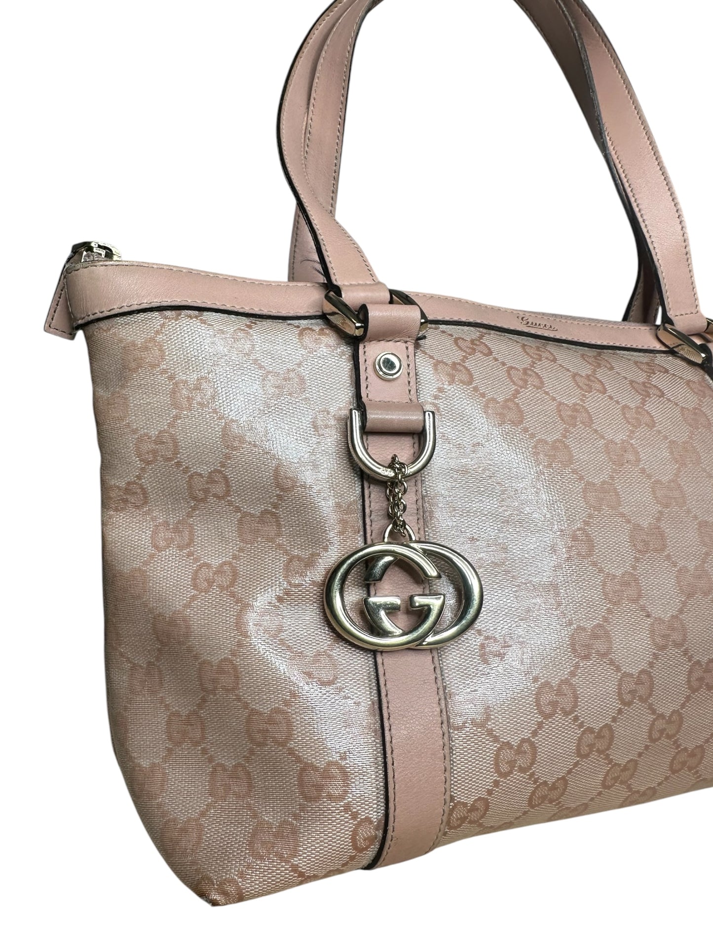 Gucci borsa vintage in tela e pelle — foto 2