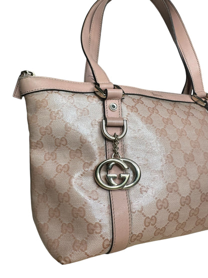 Gucci borsa vintage in tela e pelle — foto 2