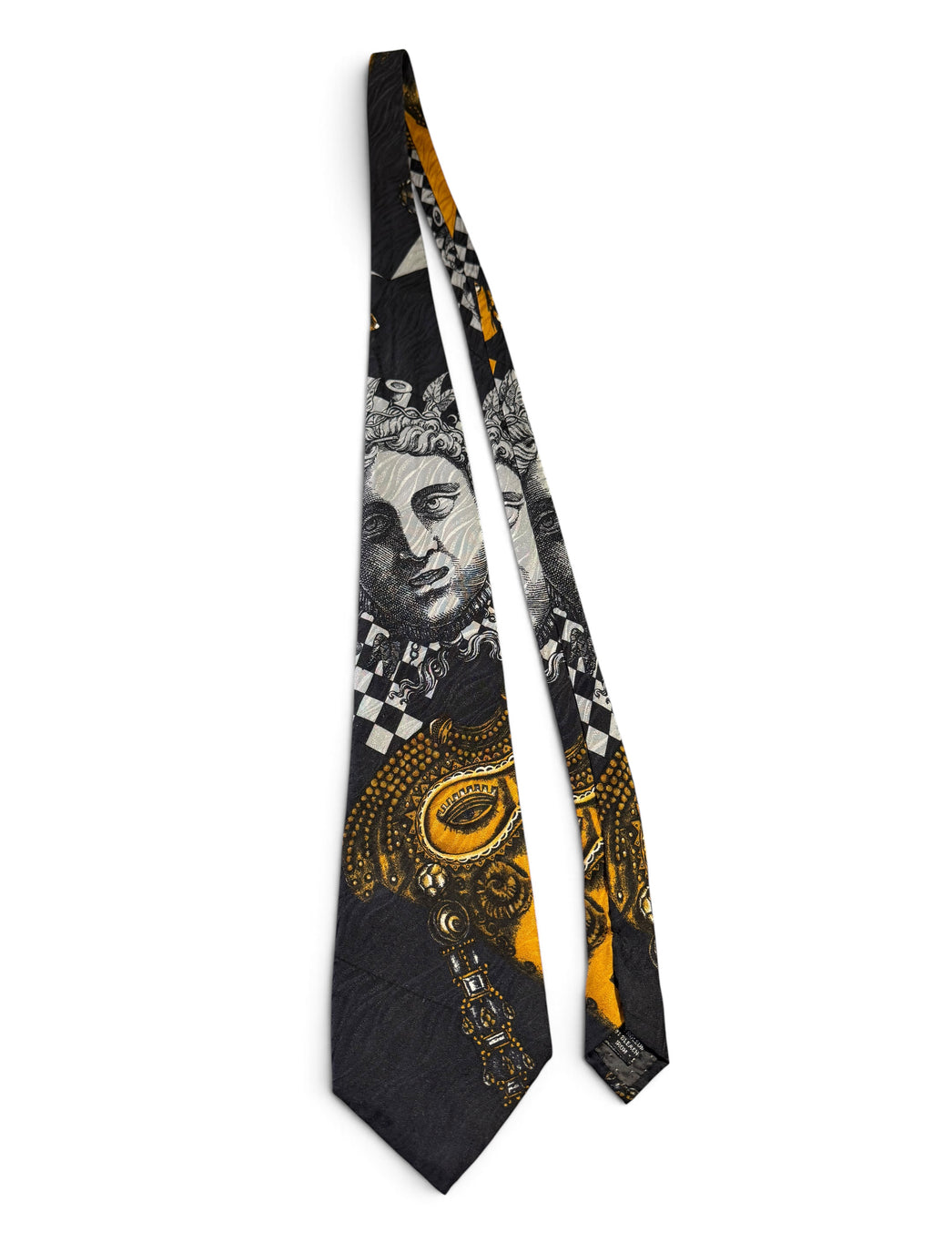 Cravatta Gianni Versace in seta stampa barocca multicolor Made in Italy