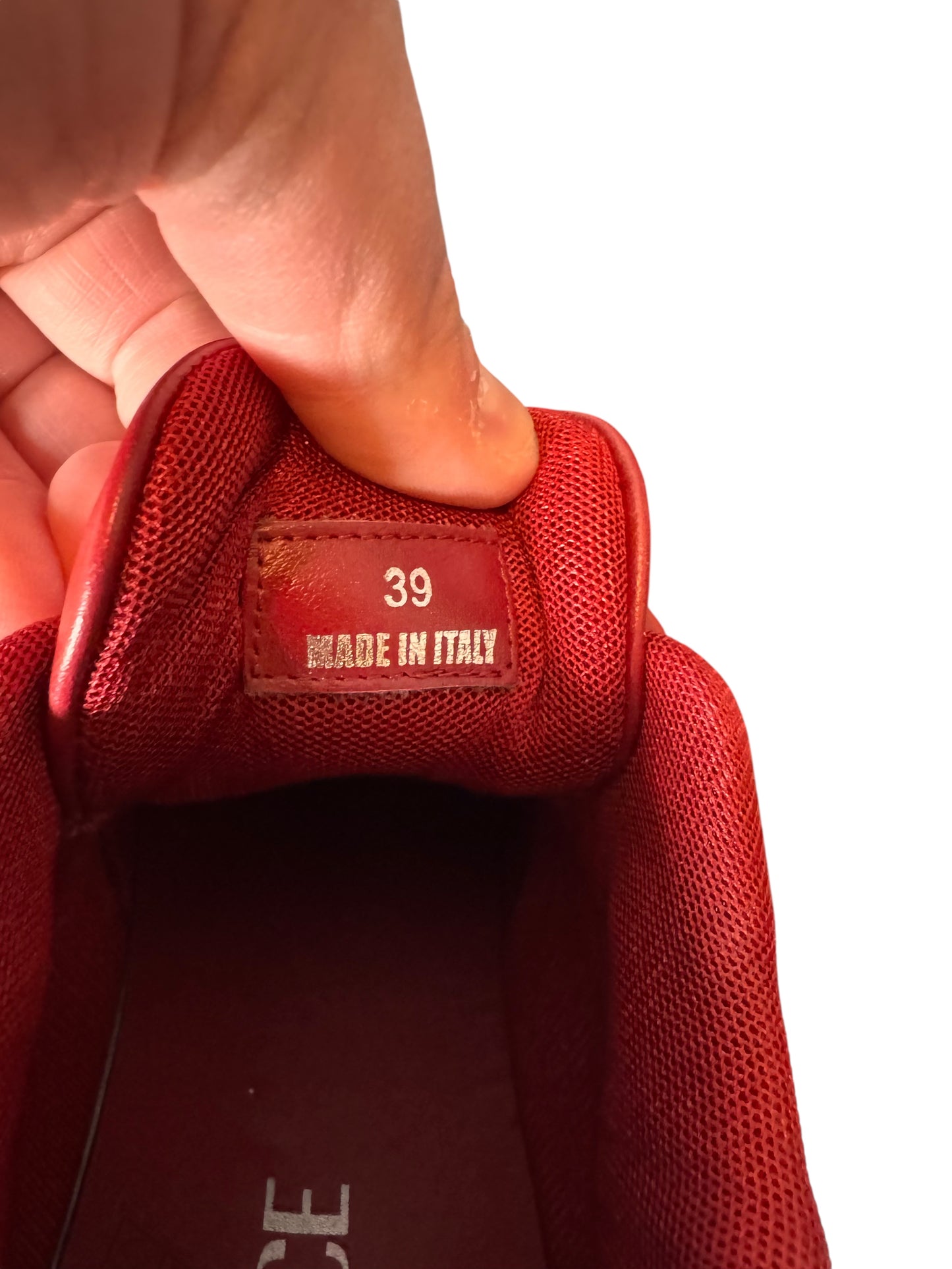 Versace odyssey sneakers rosse pelle medusa platform tg 39 nuove. — foto 9