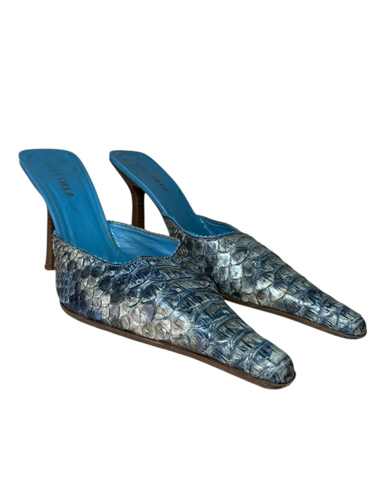 Le Silla saboto vintage in pitone (40)