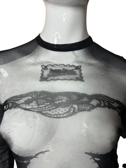 Jean Paul Gaultier top stampato (M)