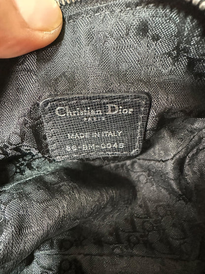 Dior mini borsa vintage in tela e pelle