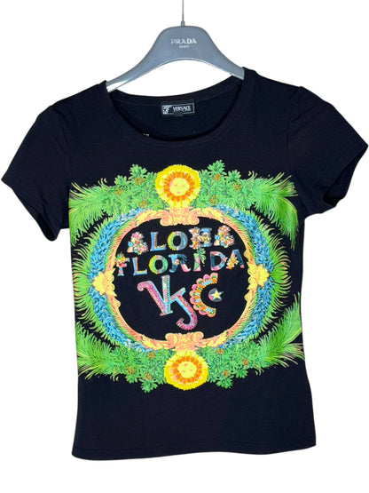 T-shirt vintage Versace “Aloha Florida” taglia M con perline