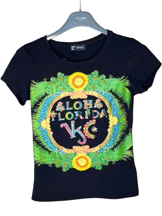T-shirt vintage Versace “Aloha Florida” taglia M con perline