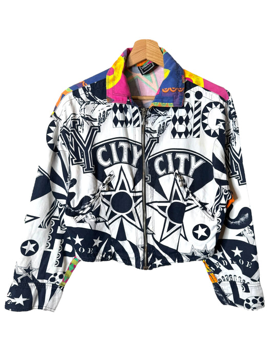 Giacca Vintage Versace Jeans Couture anni ’90 – Stampa NY, taglia S