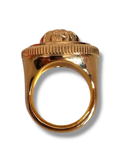 Anello Versace Medusa Gold Tone Fashion Jewelry Made in Italy Taglia 21 — foto 5