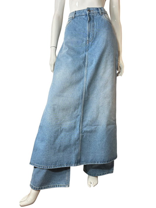 Jean Paul Gaultier pantagonna in denim (M)