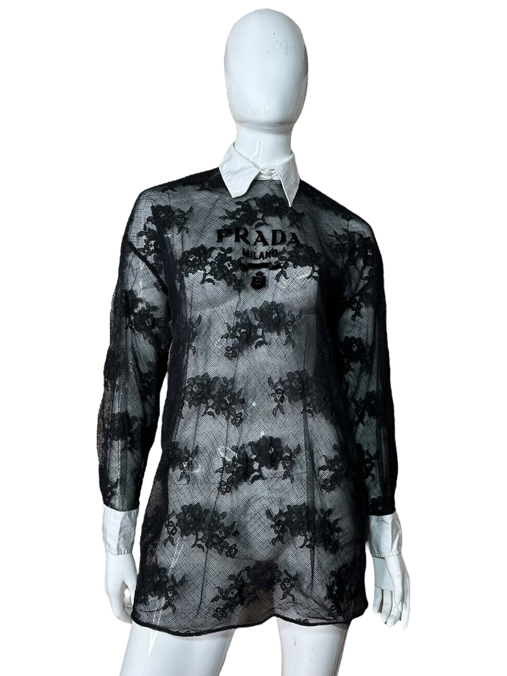 Prada maglia oversize in pizzo