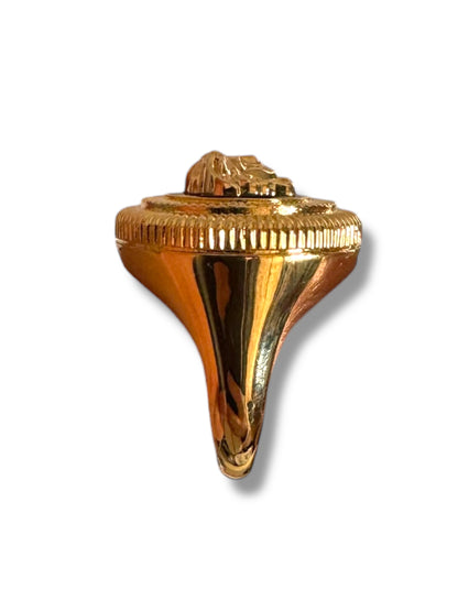 Anello Versace Medusa Gold Tone Fashion Jewelry Made in Italy Taglia 21 — foto 7