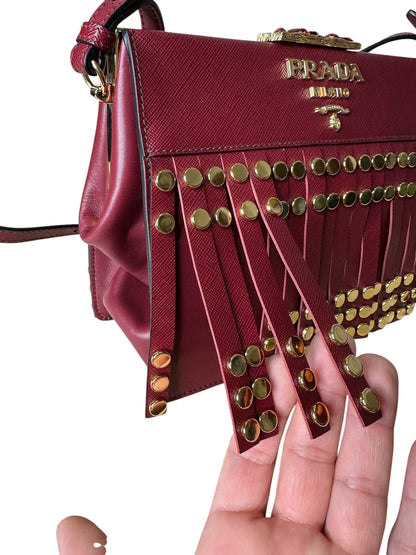 Prada borsa in pelle con frange — foto 6