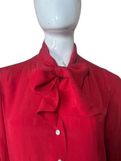 Yves Saint Laurent camicia vintage in seta (M)