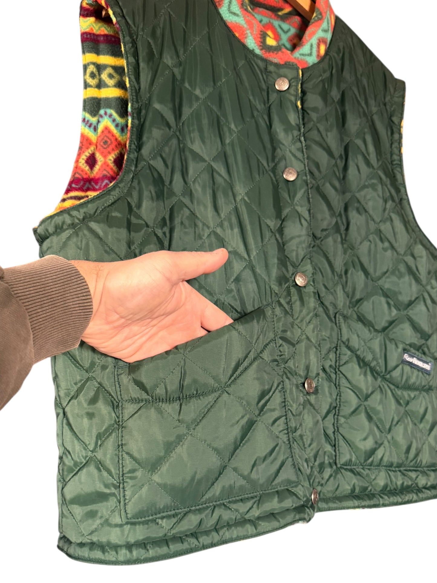 Gilet Roy Rogers Vintage Reversibile in Pile – Made in Italy – Taglia M