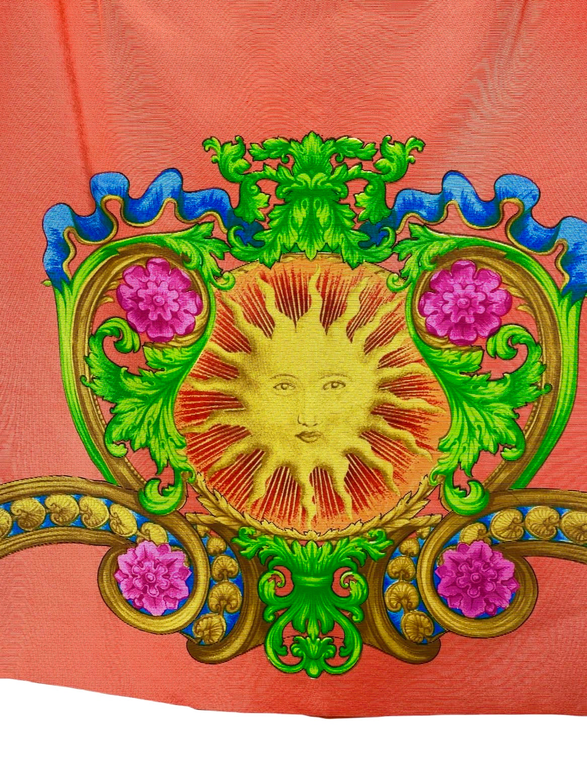 Gianni Versace Couture gonna stampa Sole Barocco arancio — foto 8