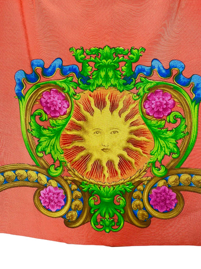 Gianni Versace Couture gonna stampa Sole Barocco arancio — foto 8