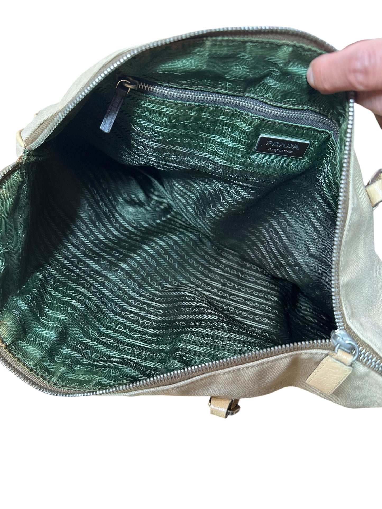 Prada borsa vintage in tela e pelle — foto 11