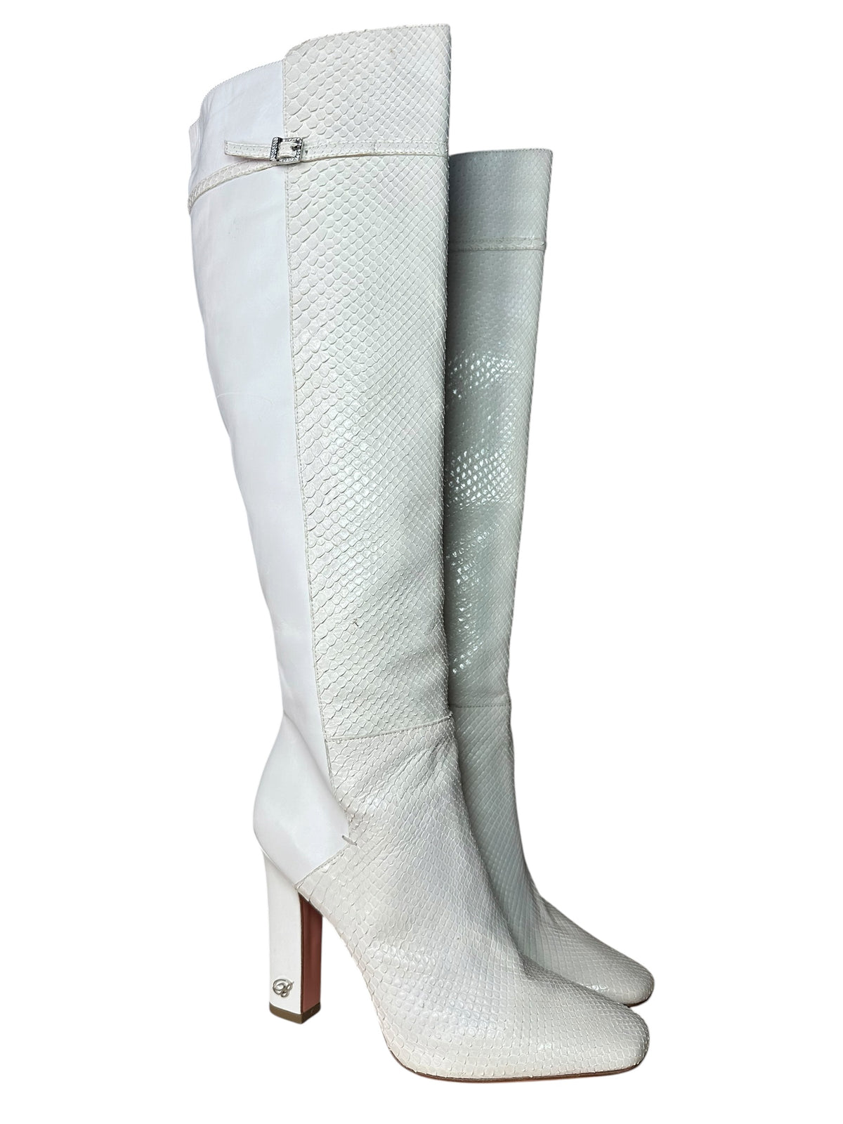 Blumarine stivali in pelle e pitone (40) Beatbox vintage