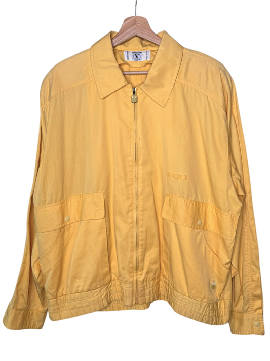 Giacca Valentino Sport gialla uomo vintage Made in Italy 100% cotone