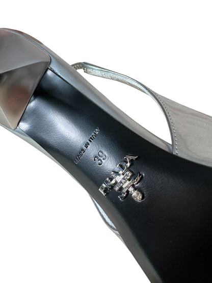 Prada decolletè in pelle argento (39)