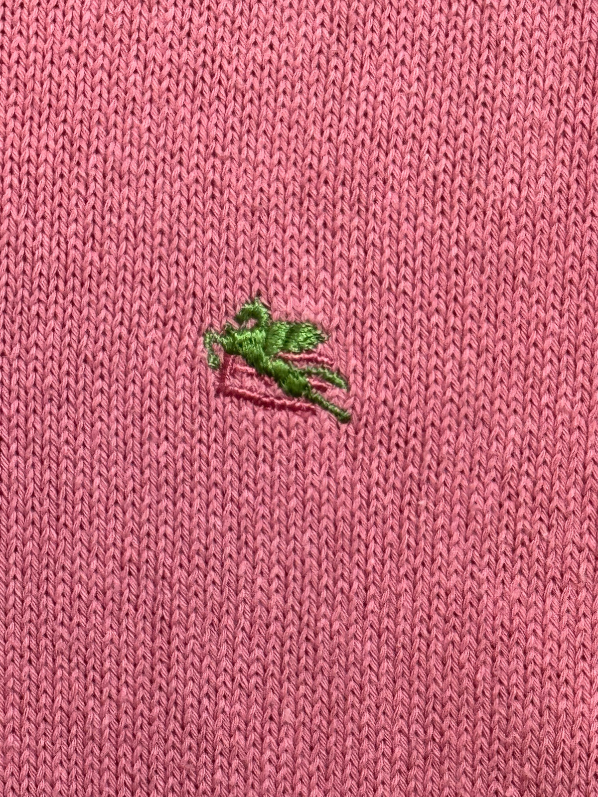 Maglione Etro Milano rosa 100% cotone ricamo logo taglia XL — foto 3
