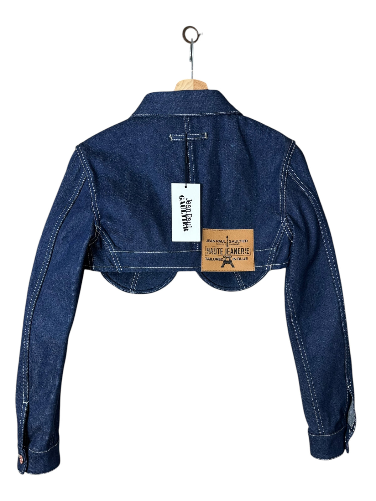 Jean Paul Gaultier giacca in denim crop — foto 5