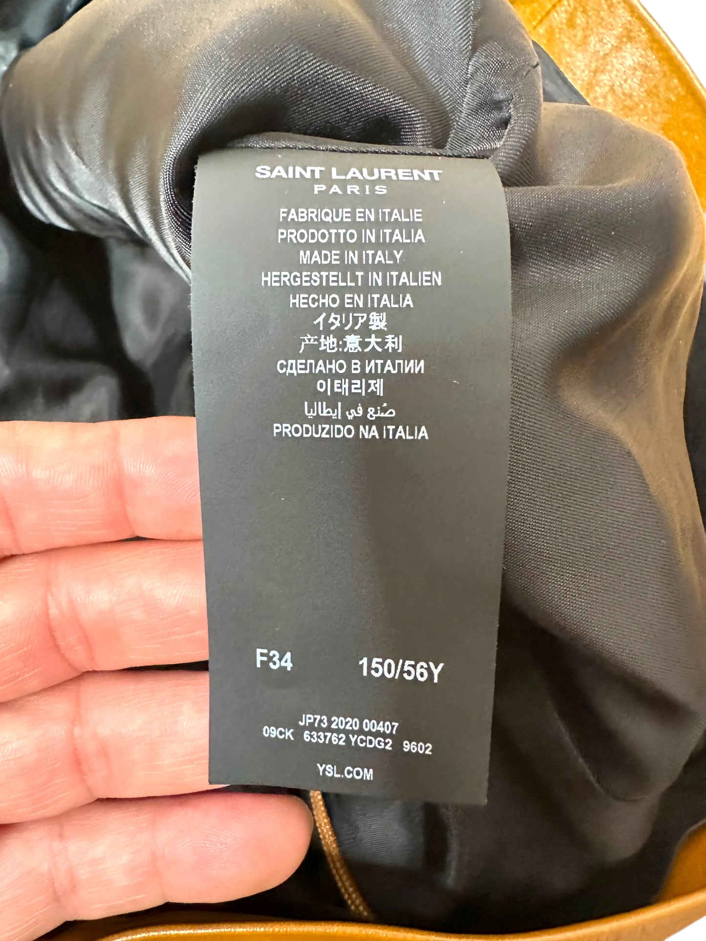 Saint Laurent mini gonna in pelle (XS)