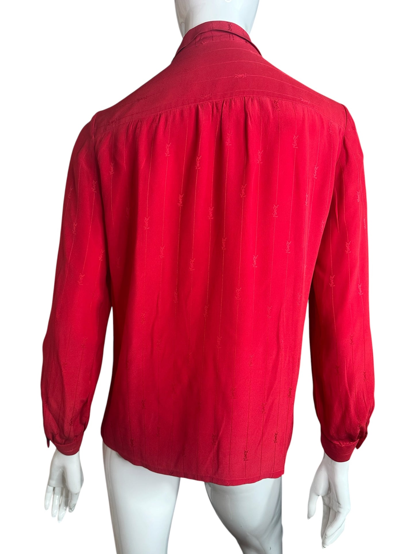 Yves Saint Laurent camicia vintage in seta (M)