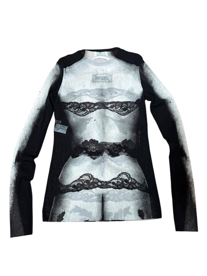 Jean Paul Gaultier top stampato (M)