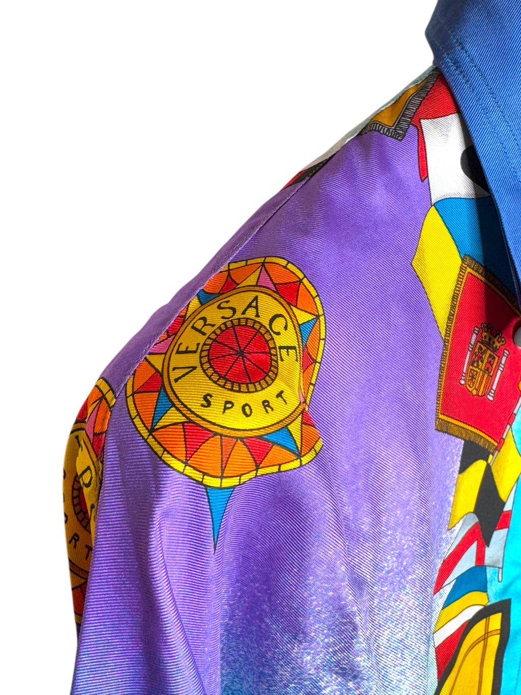 Camicia vintage donna Versace Sport in seta stampa nautica - Tg. 38 — foto 7