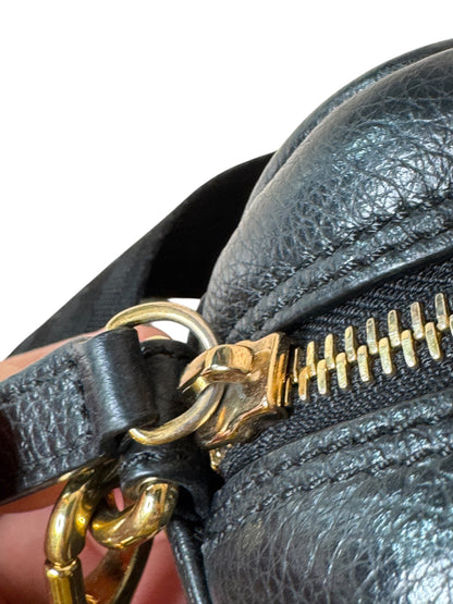Versace Borsa a Tracolla Uomo in Pelle Nero con Medusa
