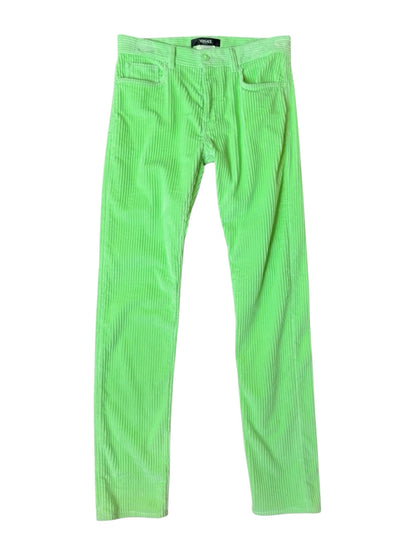 Pantaloni Versace in velluto a coste verde lime - Made in
Italy - Taglia 32