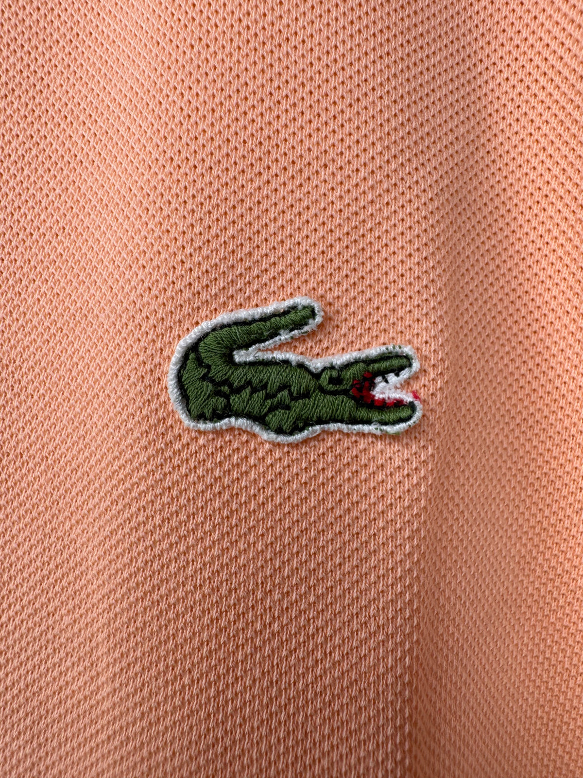 Lacoste polo vintage Made in France salmone manica lunga XL