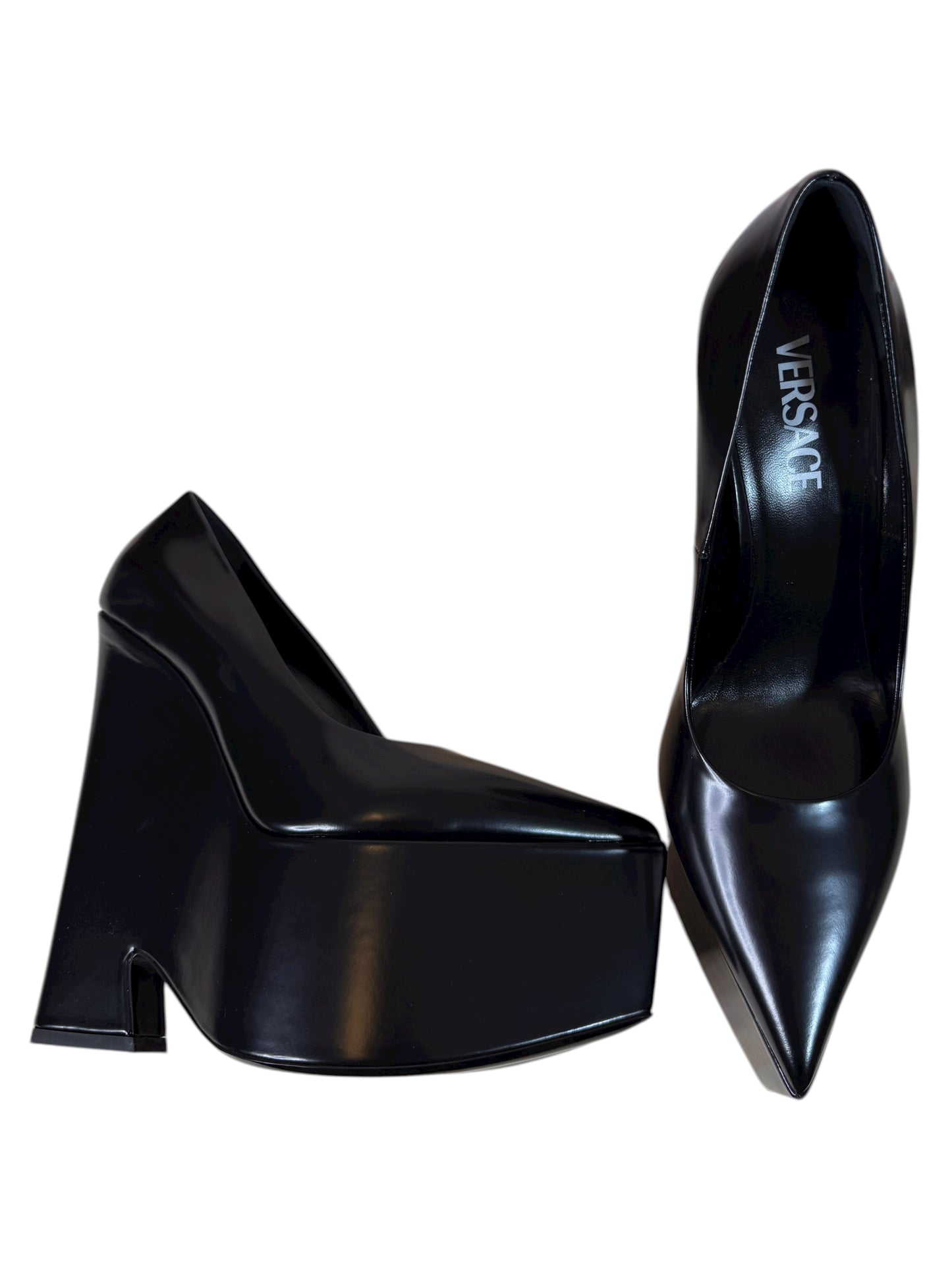 Versace Décolleté Platform in Vernice Nera – Made in Italy – Taglia 40