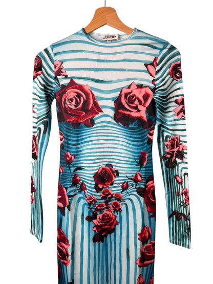Jean Paul Gaultier Trés Gaultier #1 Abito Rose Mesh XXS