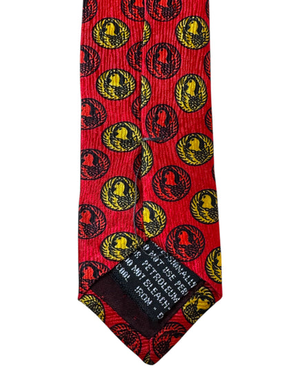 Cravatta Gianni Versace Vintage in Seta – Motivo Floreale Rosso/Bordeaux Giappone