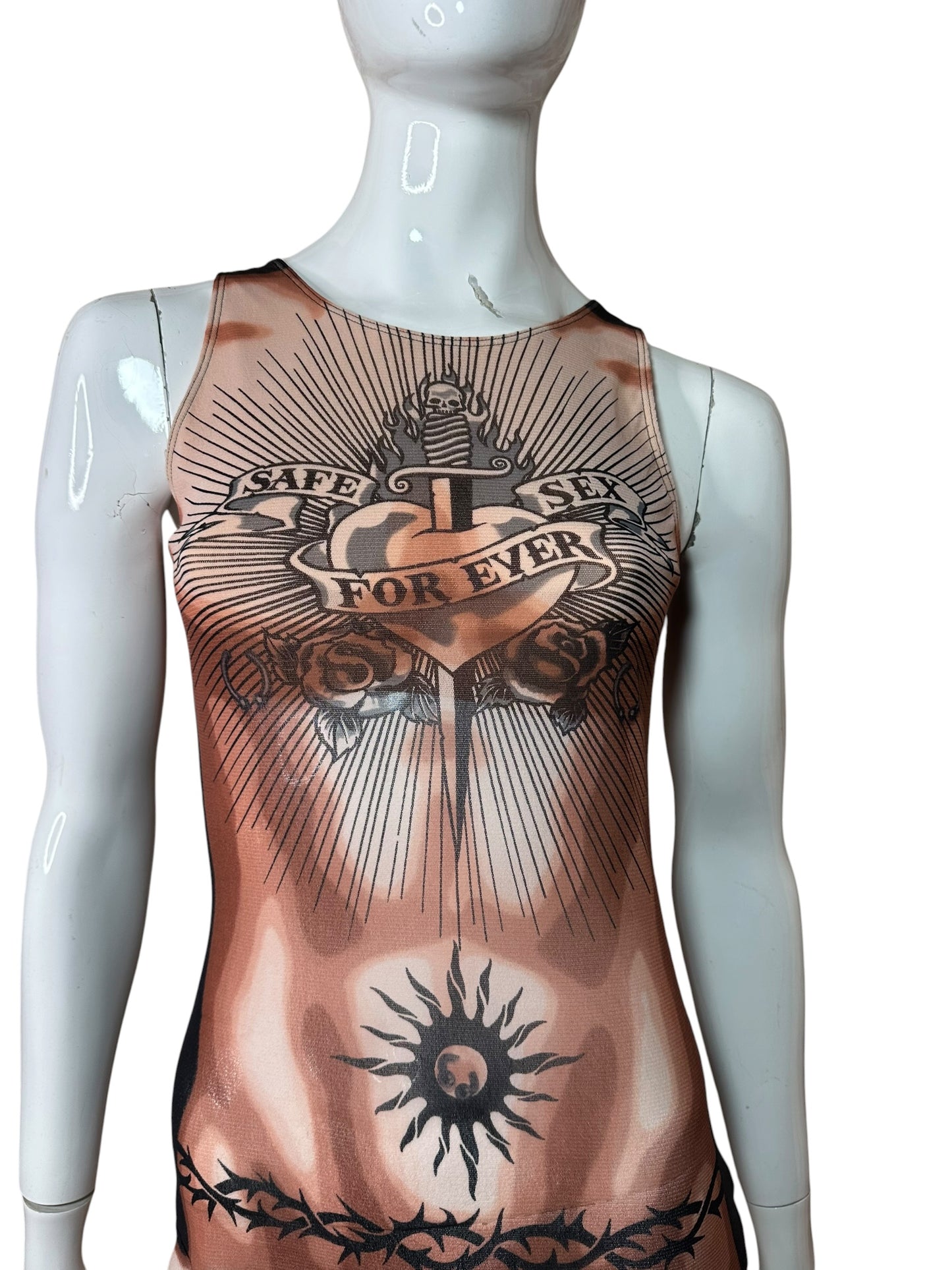 Jean Paul Gaultier mini abito stampato (L)