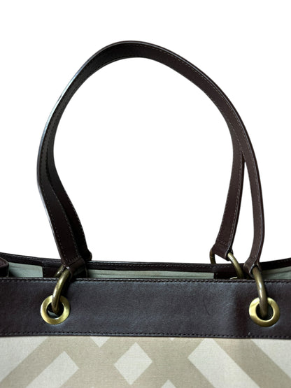 Burberry borsa vintage in tela e pelle