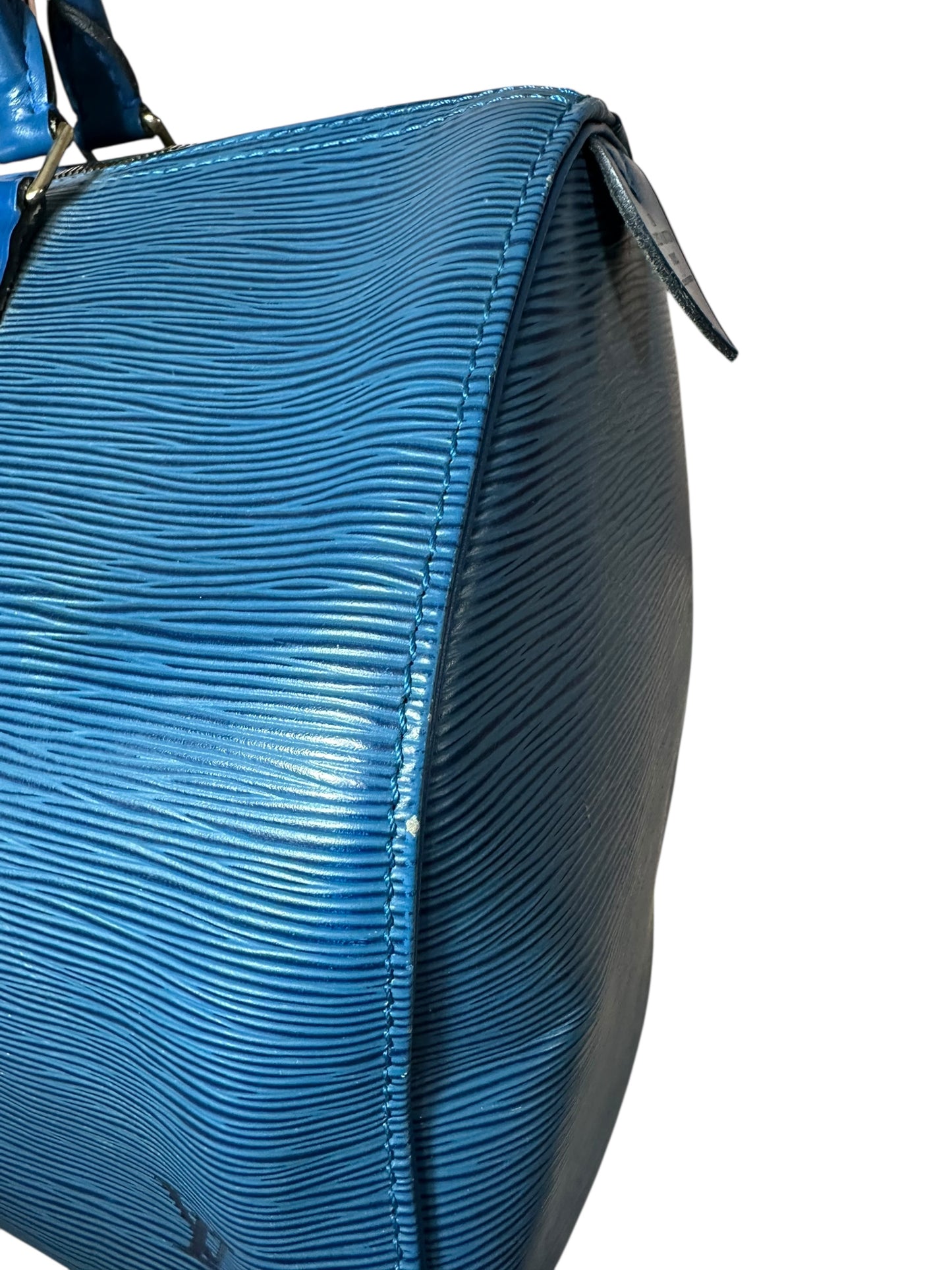 Louis Vuitton borsa speedy in pelle epi blu