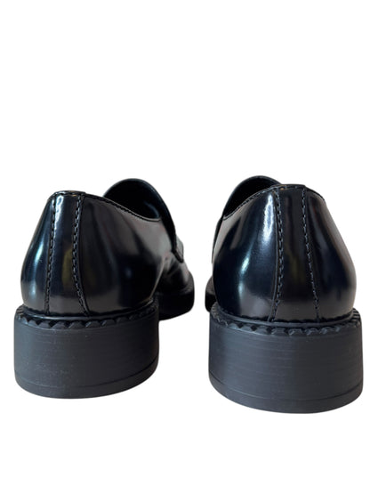 Prada mocassini in Pelle Spazzolata Nera Uomo - Taglia 9.5 UK (43,5 EU)