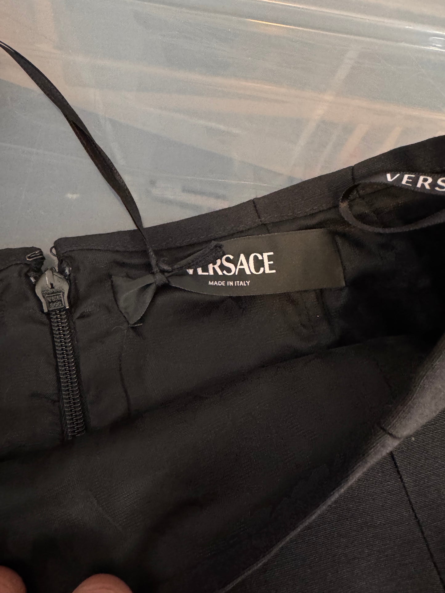 Gonna Versace nera lana e seta - Made in Italy - IT38 e IT36