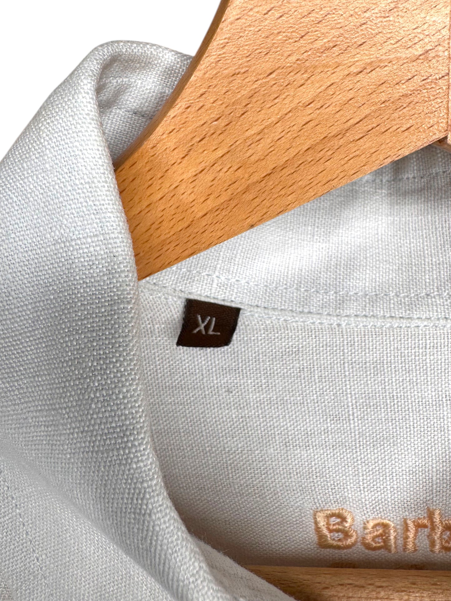 Camicia Barbour uomo XL in lino 100% bianca Made in Portugal