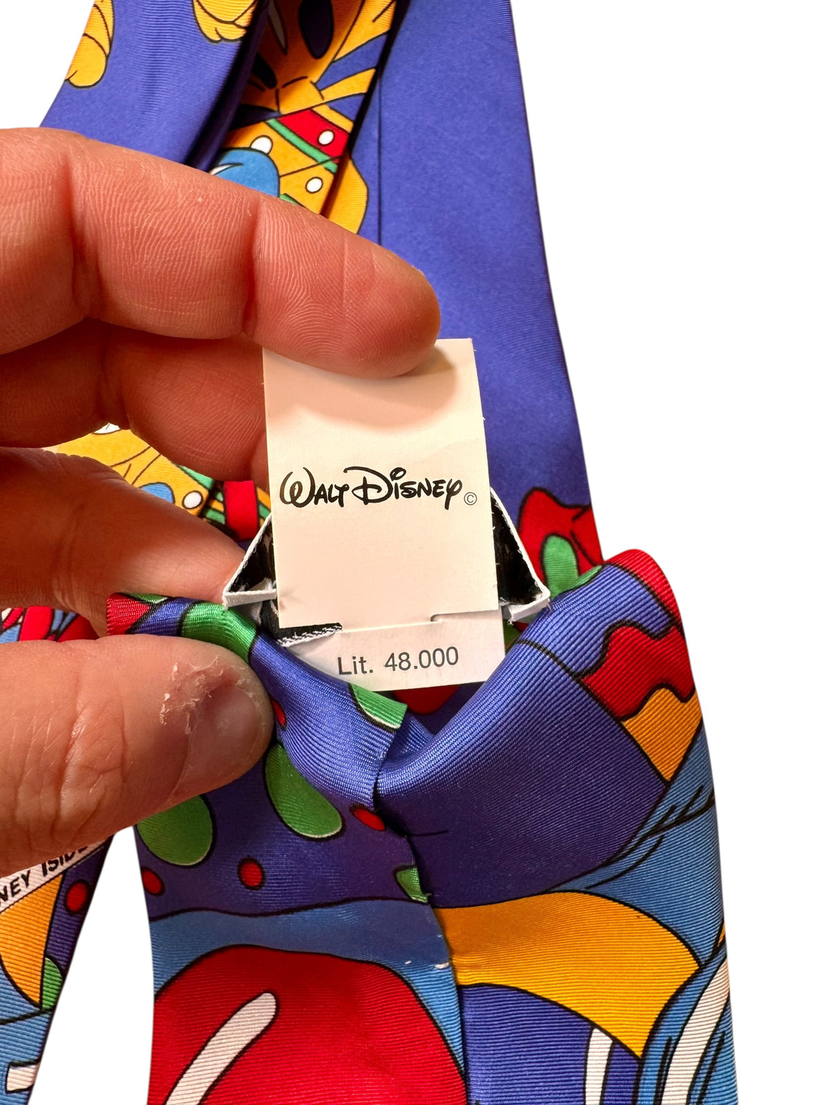 Cravatta Walt Disney Donald Duck vintage Iside S.p.A. Europa seta — foto 3