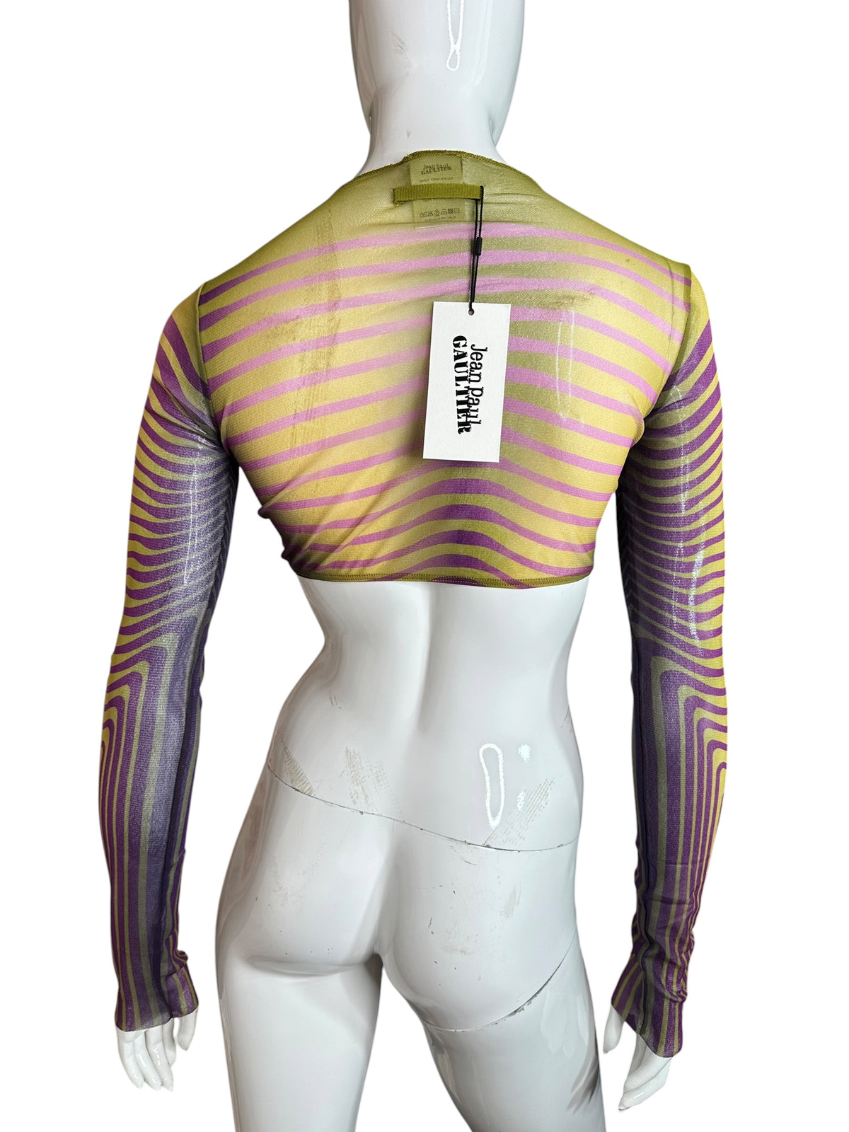Jean Paul Gaultier crop top a righe (M-L) — foto 3