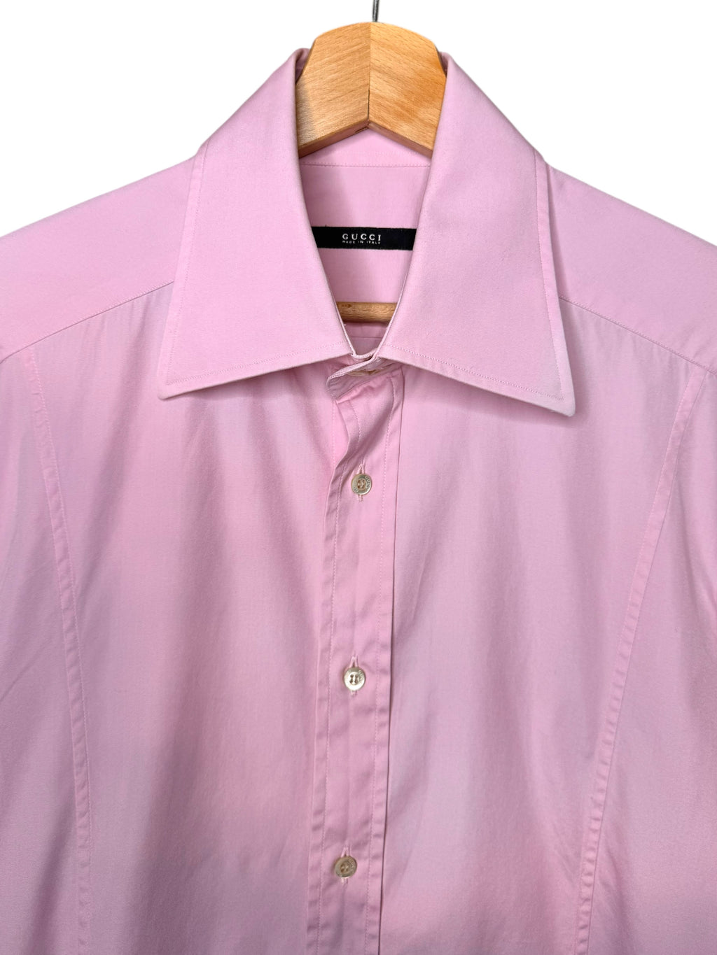 Camicia Gucci rosa uomo tg 39 con polsini alti — foto 3