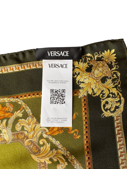 Foulard Versace Barocco Verde in Seta 45x45 — foto 3